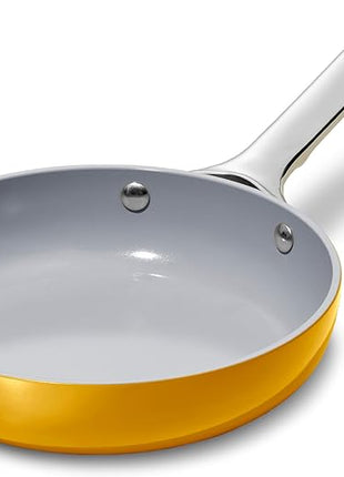 Caraway Nonstick Ceramic Mini Fry Pan (1.05 qt, 8") - Non Toxic, PTFE & PFOA Free - Oven Safe & Compatible with All Stovetops (Gas, Electric & Induction) - Marigold