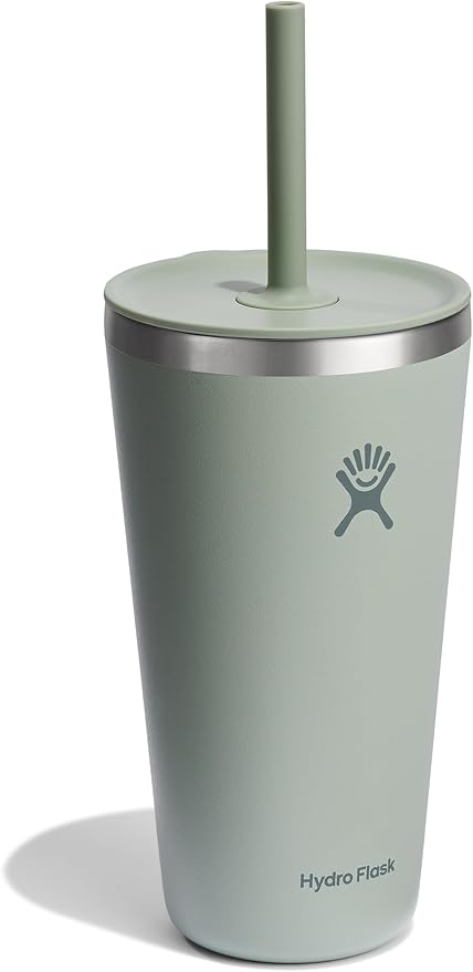 Hydro Flask All Around Tumbler Straw Lid, Insulated Travel Mug, Stainless Steel Coffee Cup 28 Oz Tonal Agave