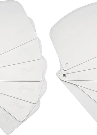 Ateco 1303 Bowl Scraper Set, Flexible Food-safe Plastic, White, 6-Pieces (Pack of 2)