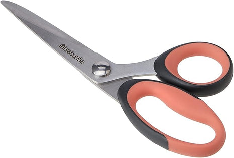 Brabantia Tasty+ Kitchen Scissors (Terracotta/Black) Ergonomic, Soft-Handle, Rust-Free Kitchen Blades for Kitchen or Crafts