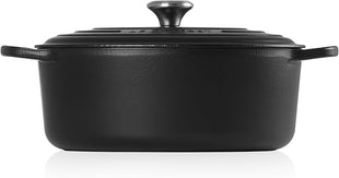 Le Creuset Enameled Cast Iron Signature Oval Dutch Oven, 6.75 qt., Licorice