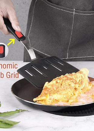 Silicone Spatula Turner Set of 4, Wiztoynia 600°F Heat Resistant Cooking Spatulas for Nonstick Cookware, BPA Free Rubber Spatula Large Kitchen Utensils Set for Egg, Pancake, Burger, Fish