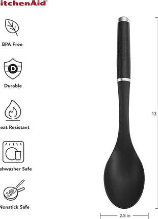 KitchenAid KE003OHOBA Classic Basting Spoon, One Size, Black