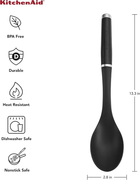 KitchenAid KE003OHOBA Classic Basting Spoon, One Size, Black