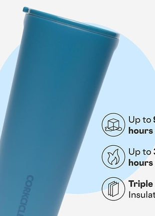Corkcicle Classic Tumbler - Keeps Drinks Cold for 9 Hours & Hot for 3 - Triple-Insulated Stainless Steel - Holiday Tumbler Gift - 24 oz - North Shore