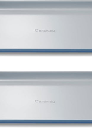 Caraway Nonstick Ceramic Small Baking Sheet Duo (9x13”) – Non-Toxic, PTFE & PFOA Free – Oven Safe – Aluminized Steel Core – Mini Sheet Pan for Baking, Roasting & More - Slate