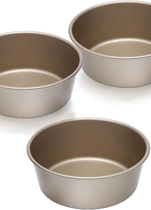 3PCS Air Fryer Mini Pie Pan Tart Tins, Jumbo Muffin Cupcake Pan 4 Inch Hamburger Bun Mold, Non-Stick Air Fryer Egg Baking Pan Individual Mini Cake Cups for Baking