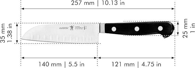 Henckels CLASSIC 5-inch Hollow Edge Santoku Knife