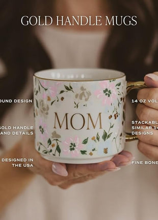 Sweet Water Decor In My Engaged Era Mug, 14oz Fine Bone China Cup for Tea & Coffee, Gold Handle & Rim, Engagement Gift for Fiancee & Bride-to-be, Bridal Shower Decoration and Gift for Future Wife