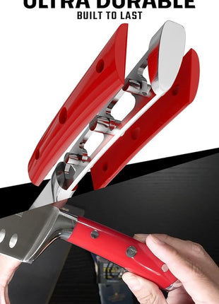 Dalstrong Santoku Knife - 7 inch - Gladiator Series - High Carbon German Steel - Crimson Red ABS Handle Kitchen Knife - Vegetable Knife - Sheath Included - Cooking Chef Knife - NSF Certified