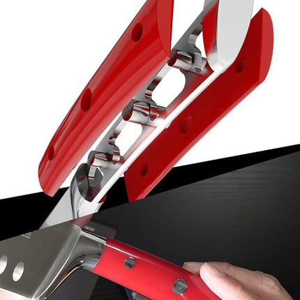 Dalstrong Santoku Knife - 7 inch - Gladiator Series - High Carbon German Steel - Crimson Red ABS Handle Kitchen Knife - Vegetable Knife - Sheath Included - Cooking Chef Knife - NSF Certified