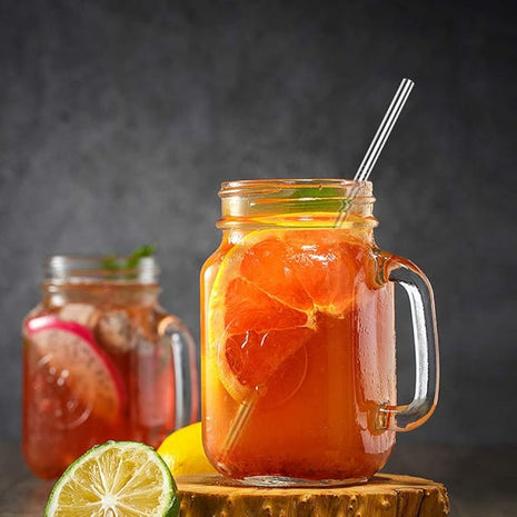 [24 PCS] Extra Long 10.4 inch Value Pack Reusable Stainless Steel Straws Combinations, Tomorotec Metal Straw Sets with Cleaning Brushes, 12 Straight 12 Bent For Tumblers Beverage Drinks Cocktail