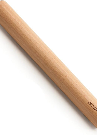 GOBAM Wood Rolling Pin, Medium - Dough Roller for Pasta, Cookies, Pie, Pizza, Chapati, Fondant, Rolling Pins for Baking, Bread Making Tools and Supplies - 13 x 1.38 Inches