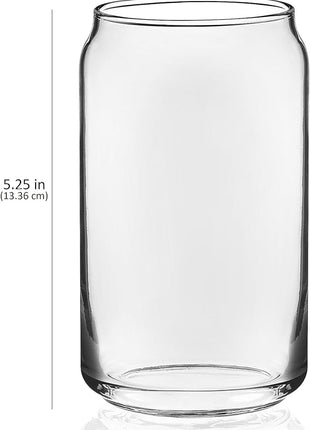 Libbey Can Shaped Beer Glass - 16 oz - 4 PACK w/ Pourer