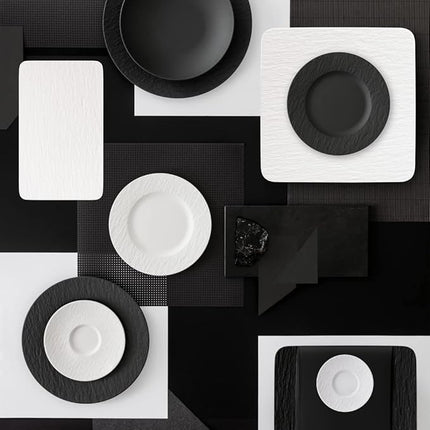 Villeroy & Boch Manufacture Rock Blanc Salad Plate, 8.5 in, Premium Porcelain, White