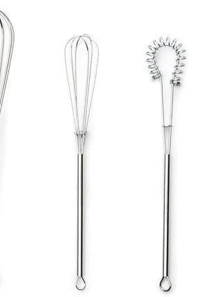 Fox Run Mini Whisks, Chrome Plated, Set of 4, Metallic, 8 x 2 x 1.75 inches