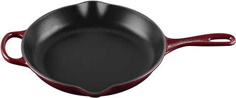 Le Creuset Enameled Cast Iron Signature Iron Handle Skillet, 10.25", Rhone