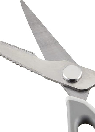 Rachael Ray Professional Multi Shear Kitchen Scissors with Herb Stripper and Sheath, 2 Piece, Gray