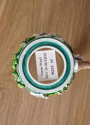 Handicraft Crystal Glass 3D Flower Cups Tea Mug With Tea Spoon Women Coffee, Tea, Juice, Beer, Milk Hot And Cold Drinks Use Gift Package. (Rose Red Coffee Cup, 11 OZ)