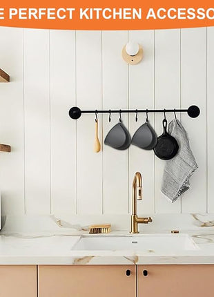 AUAUY 1 Pair Mini Silicone Oven Mitts, Heat Resistant Pot Holders Mitts, Cute Oven Pinch Grip Gloves, Small Potholders for Kitchen, Air Fryer Mitts Pair for Cooking, Baking and Grilling (Grey)