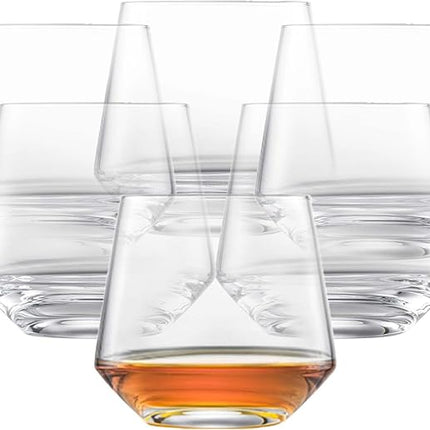 ZWIESEL GLAS Pure Whiskey Glass (Set of 6), Tumblers for Whiskey, Dishwasher-Safe Tritan Crystal Glasses, Made in Germany (13 Ounce)