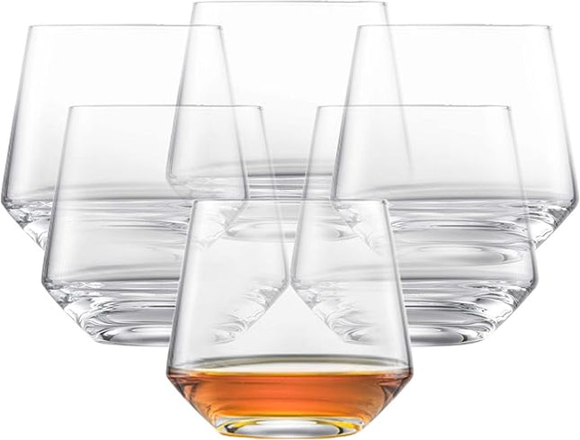 ZWIESEL GLAS Pure Whiskey Glass (Set of 6), Tumblers for Whiskey, Dishwasher-Safe Tritan Crystal Glasses, Made in Germany (13 Ounce)