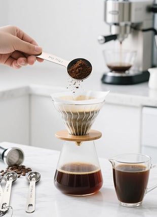 TILUCK Stainless Steel Measuring Spoons Set,Coffee Scoop Spoon,Kitchen Gadgets for Cooking & Baking,Set of (6)