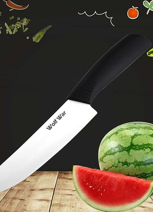Kitchen Ceramic Knife Set Professional Knife With Sheaths, Super Sharp Rust Proof Stain Resistant (6" Chef Knife, 5" Utility Knife, 4" Fruit Knife, 3" Paring Knife, One Peeler)