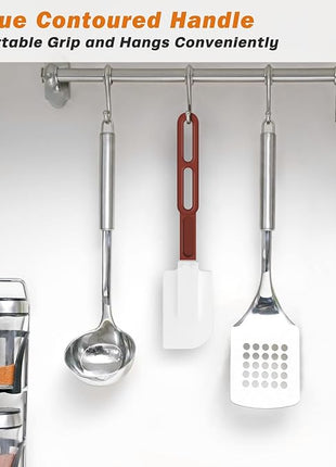 High-Temp Silicone Spatulas, 10'' Commercial Spatula 500°F Heat-Resistant Non-Stick Silicone Scraper, Set of 2 (10-Inch, NSF)