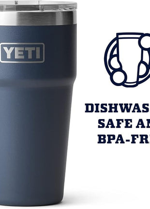 YETI Rambler Stackable Pint, Vacuum Insulated, Stainless Steel with MagSlider Lid