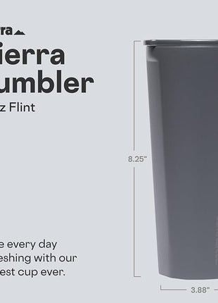 Corkcicle Classic Tumbler - Keeps Drinks Cold for 9 Hours & Hot for 3 - Triple-Insulated Stainless Steel - Holiday Tumbler Gift - 24 oz - Flint