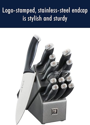 Silvercap 14 Piece Knife Block Set, Black