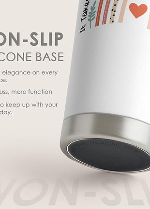 SANDJEST Teacher Tumbler - It Takes Big Heart to Shape Little Minds Travel Coffee Mug Appreciation Gift for Teachers - 20oz Insulated Stainless Steel Tumblers Birthday, Christmas, Back To School Gifts