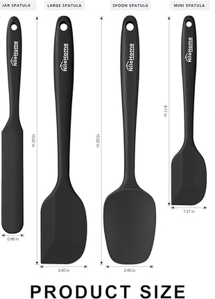 NileHome Silicone Spatula Set, 6 Pieces Food Grade Kitchen Utensils with Silicone Brush Heat Resistant BPA-free Rubber Spatula for Scraping, Baking, Cooking, Mixing
