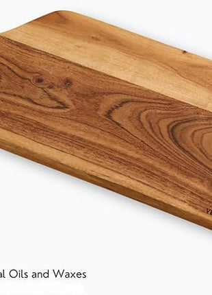 Vesta Homes Wooden Cutting Board for Kitchen/Chopping/Serving Board, Platter for Vegetables, Cheese and Charcuterie | Acacia Wood |16 * 7 Inches | Handmade in India