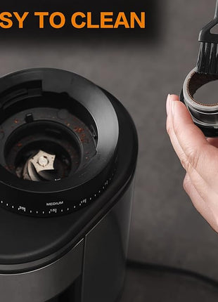 Burr Coffee Grinder, Electric Conical Coffee Bean Grinder With 30 Adjustable Grind Settings For 2-12 Cups, Sliver & Black