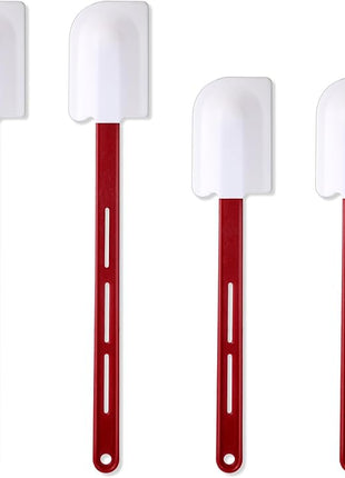 Norme 4 Pcs High Temp Silicone Spatulas Heat Resistant Rubber Spatula Commercial Silicone Scraper with Handle for Kitchen Cook Baking Mixing Utensil, Dishwasher Safe (14 Inch,16.5 Inch)