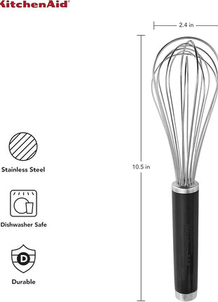 KitchenAid Utility and Flat Whisk Set, Set Of 2, Black