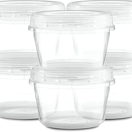 (16 Ounce 10 Pack) Clear Twist cap Containers with Screw on Lids Twist Top Food Storage Freezer Containers
