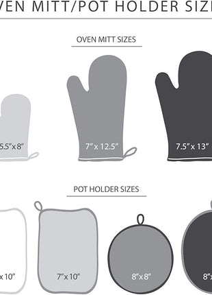 KitchenAid Asteroid Oven Mitt Set, 7"x12.5", Dark Green, 2 Piece