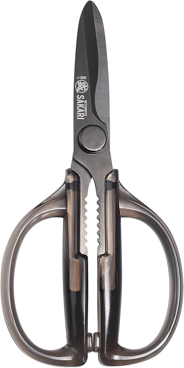 MITSUMOTO SAKARI Heavy Duty Japanese Kitchen Scissors, Multipurpose Detachable Stainless Steel Kitchen Shears, Sharp Cooking Scissors for Meat, Fish, Nuts, Vegetables