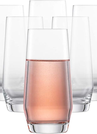 ZWIESEL GLAS Pure Longdrink Glass (Set of 6), Bar Glasses for Long Drinks, Dishwasher-Safe Tritan Crystal Glasses, Made in Germany (18 Ounce)