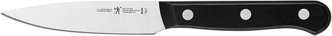HENCKELS Solution Razor-Sharp 4-inch Compact Chef Knife, German Engineered Informed by 100+ Years of Mastery, Black/Stainless Steel