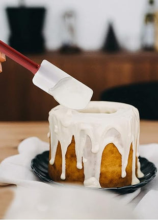 Silicone Rubber Spatula Set of 3, 14 Inch High Heat Commercial Spatula (3 Scrapers)