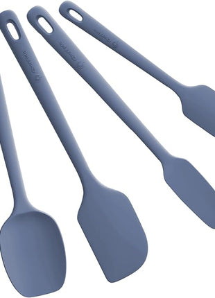 4 Pieces Silicone Spatula Set, Food Grade Rubber Spatula, Upgrade Strong Handle with Ergonomic Grip, Heat Resistant for Nonstick Cookware, Cooking