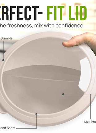 Zulay Kitchen 12 Piece Plastic Mixing Bowls with Leak-Proof Lids Set - Microwave and Freezer Safe Kitchen Mixing Bowls for Preparing, Serving and Storing - Large Nesting Bowls (Forest Ombre)