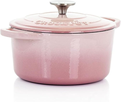 Crock-Pot Artisan Round Enameled Cast Iron Dutch Oven, 3-Quart, Blush Pink