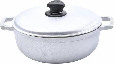 IMUSA Traditional Caldero made in Colombia with Lid, 4.8 Quart, Silver