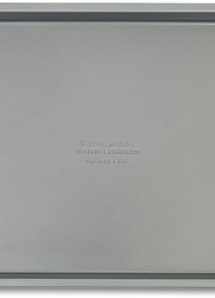 KitchenAid Premium Aluminized Steel Baking Sheet, Nonstick, 10x15 Inch, Contour Silver (Pack of 6)