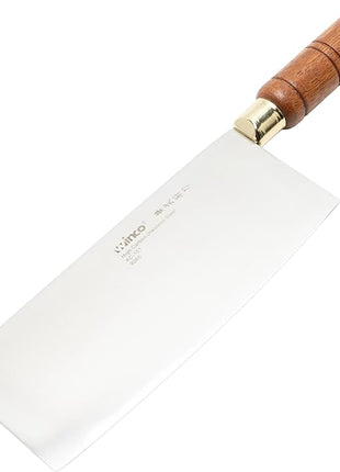 Winco Blade Chinese Cleaver w/ wooden handle – blade 8”x3 ½” overall length 12 ½”